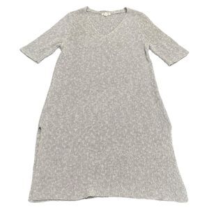 Eileen Fisher Organic Melange Linen Grain Knit‎ Pullover Top Tunic Size XS